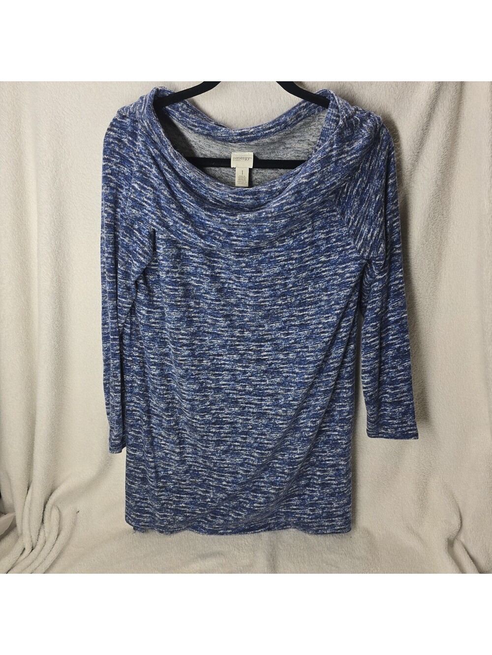 Zenergy by Chico's Women's Size 1 (M) Blue Lightweight Long Sweater Long Sleeves